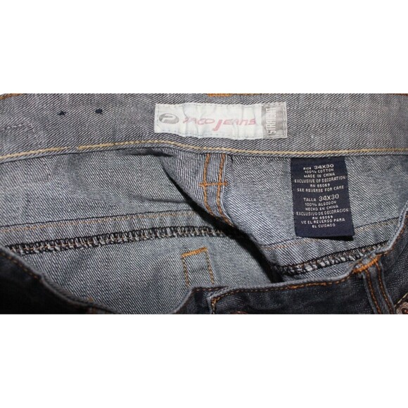 VINTAGE Paco Jeans Mens 34x30 Blue Distressed Straight Relaxed Loose - Picture 7 of 7